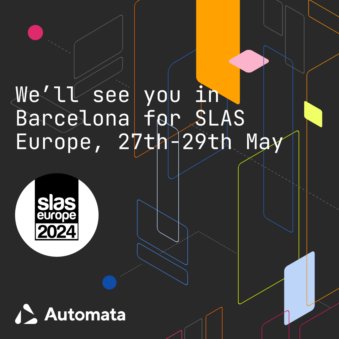Automata will see you in Barcelona for SLAS Europe, 27-29 May 2024.