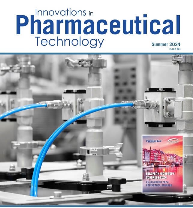 Magazine cover with the title innovations in pharmaceutical technology featuring a picture of industrial cables